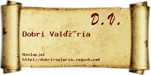 Dobri Valéria névjegykártya