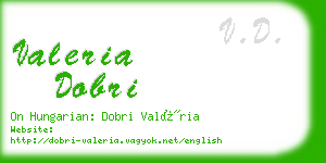 valeria dobri business card